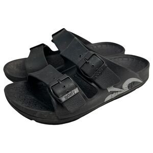 Gdefy Gravity Defyer Recovery Slides Black Women's Size 9